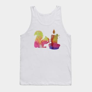 Squirrel and a candle Tank Top